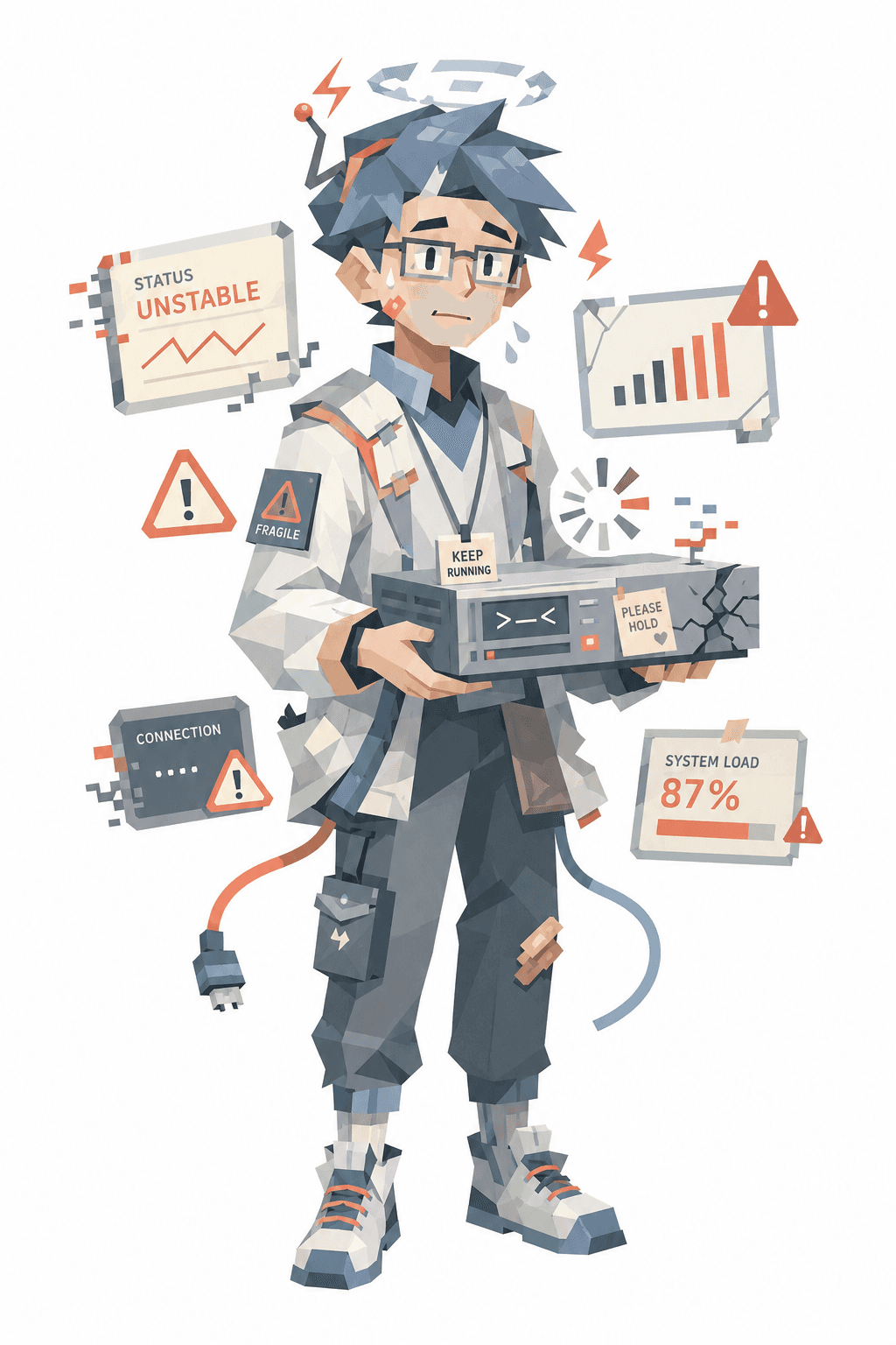 AIPI Fragile Server profile character
