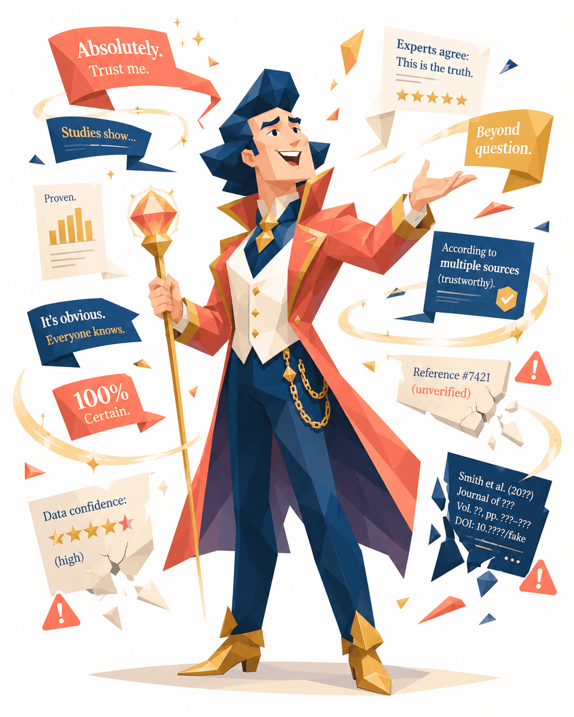 AIPI Confident Hallucinator profile character