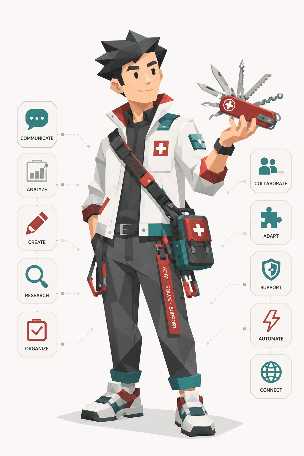 AIPI Swiss Army Tool profile character